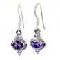 Riyo Amethyst Handcrafted Silver Earring L 1in Seame-2020
