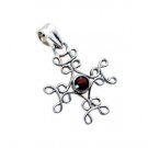 Riyo Garnet Elegant Silver Jewellery Owl Pendant L 1in Spgar-26006