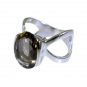 Riyo Smoky Quartz Silver Queen Jewellery Eternity Ring Sz 6 Srsqu6-76023