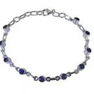 Riyo Blue 925 sterling silver Iolite Bracelet nice handmade modern jewelry SBRAI