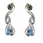 Riyo Blue Topaz Silver Fashion Jewellery Rajasthan Gemstone L 1.3in Sebto-10023