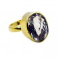 Riyo Crystal Quartz Gold Plated India Beautiful Ring Sz 8 Gprcqu8-18016