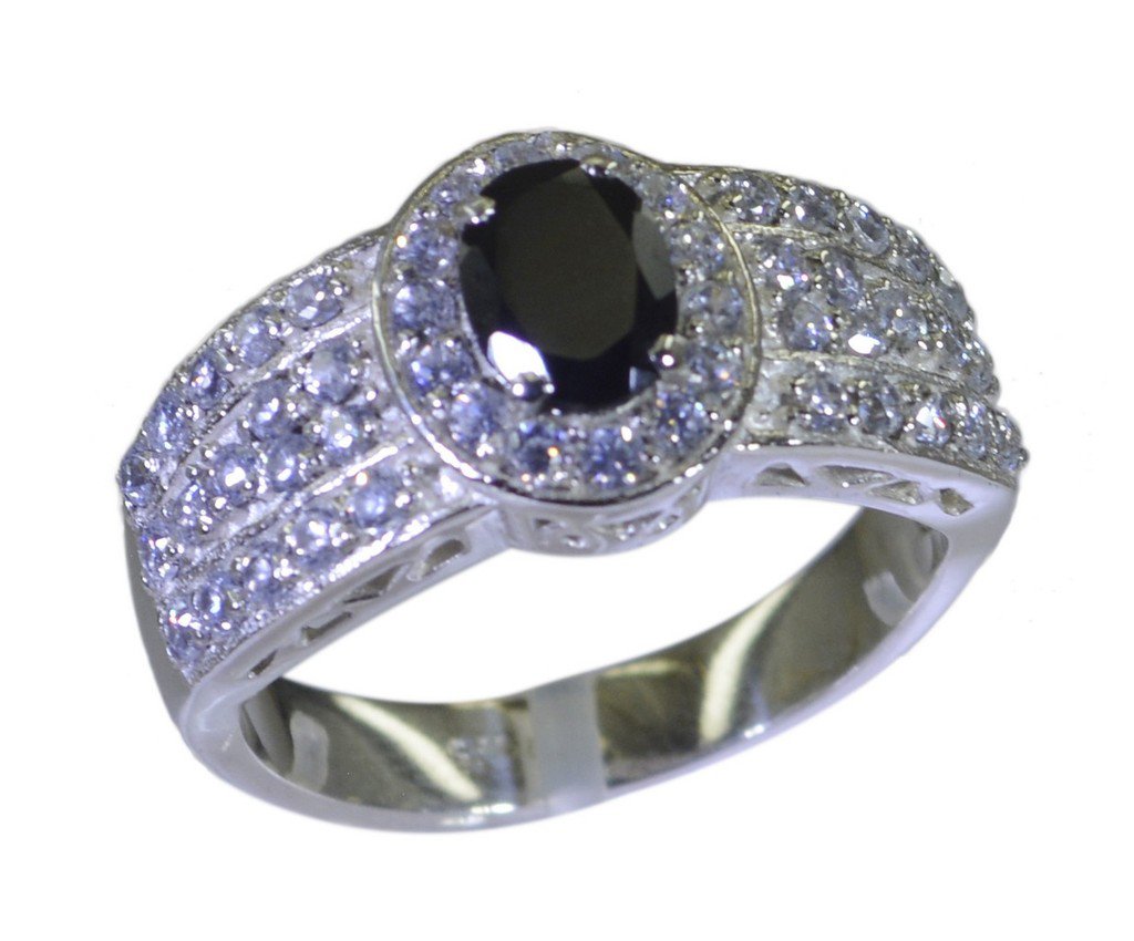 Riyo Black 925 sterling silver Black Oynx Ring flamboyant top jewelry store SRBO