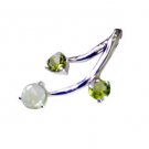 Riyo Peridot Silver Western Jewelry Button Pendants L 1.5in Spper-58028