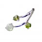Riyo Peridot Silver Western Jewelry Button Pendants L 1.5in Spper-58028