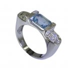 Riyo Blue Topaz Handmade Designer Silver Small Silver Ring Sz 6 Srbto6-10013