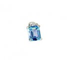 Riyo Blue Topaz Victorian Silver Jewelry Personalized Silver Pendant L 1in Spbto