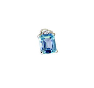 Riyo Blue Topaz Victorian Silver Jewelry Personalized Silver Pendant L 1in Spbto