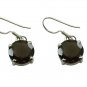 Riyo Brown Smoky Quartz 925 Solid Sterling Silver Gunmetal Earring L 1in Sesqu-7