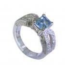 Riyo Blue Topaz Handmade Jewellery Silver Solid Silver Ring Sz 6 Srbto6-10014