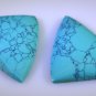 Turquoise manmade loose Stone 1 Pieces 25 x 37 mm Trillion multi cabochon Gemst