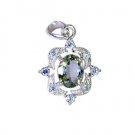 Riyo Green Amethyst Custom Silver Jewellery Door Knocker Pendant L 1.2in Spgam-2
