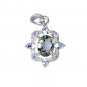 Riyo Green Amethyst Custom Silver Jewellery Door Knocker Pendant L 1.2in Spgam-2