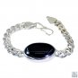 Riyo Black Onyx Cheap Jewelry Sets Silver Bracelet Cuff L 7.5in Sbrabon-6001