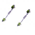 Riyo Peridot Old Silver Jewelry Anniversery Earring L 1in Seper-58031