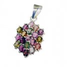 Riyo Tourmaline Silver Designer Jewelry Lariat Pendant L 1in Sptou-84001