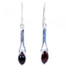 Riyo Garnet Silver Jewelry For Sale Chandelier Earrings L 1.5in Segar-26015