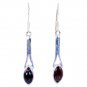 Riyo Garnet Silver Jewelry For Sale Chandelier Earrings L 1.5in Segar-26015