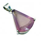 Riyo Rose Quartz Silver Jewelry Wholesale Wave Pendant L 1in Sproq-68001