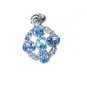 Riyo Blue Topaz Vintage Silver Jewellery Silver Gemstone Pendant L 1in Spbto-100