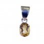 Riyo Citrine Brushed Silver Jewelry Dress Pendants L 0.5in Spcit-14044