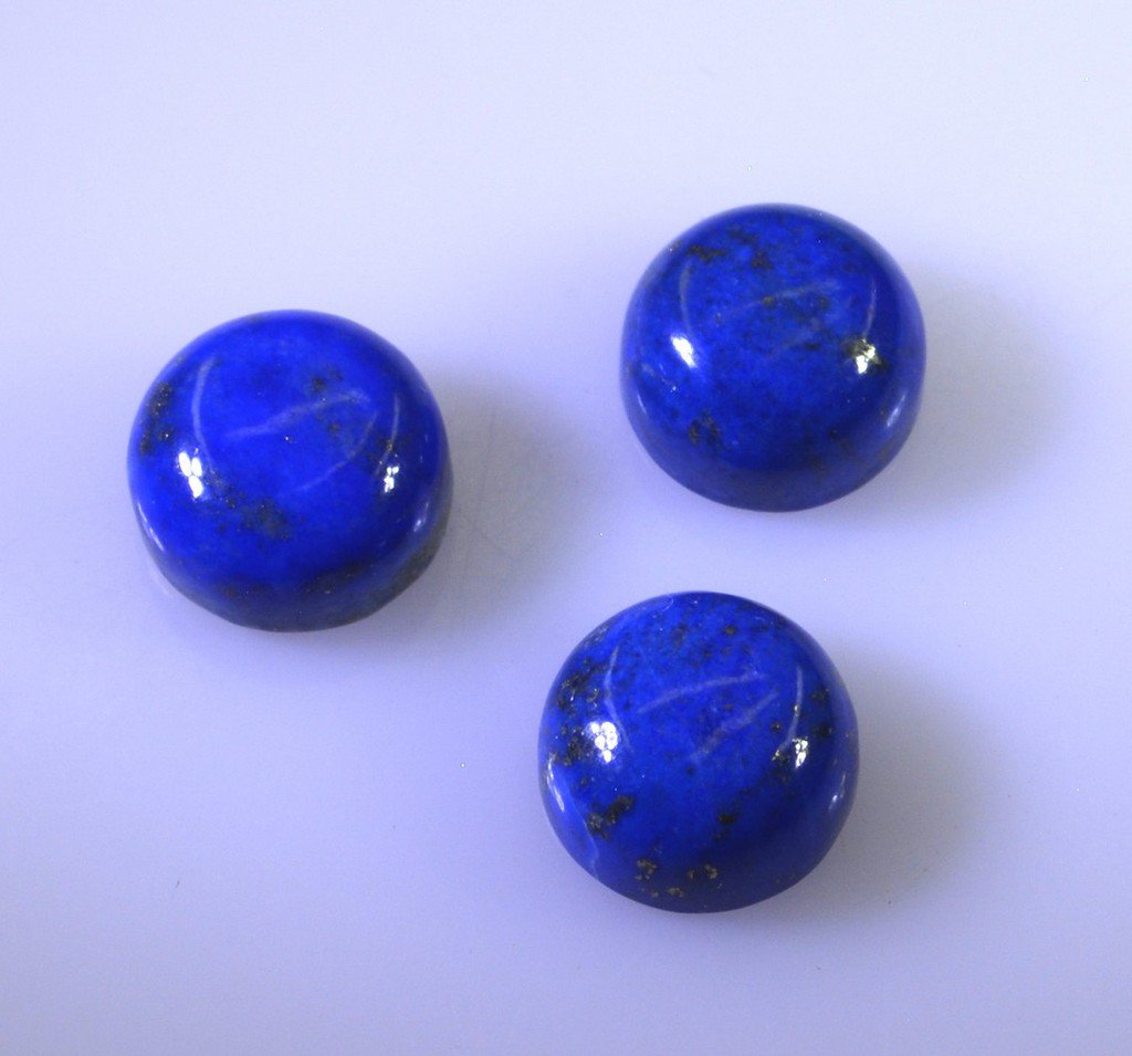 Lapis Lazuli loose Stone 1 Pieces 9 x 9 mm Round Blue cabochon Gemstone