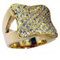 White Cz 18kt Gold Plating Thumb Ring