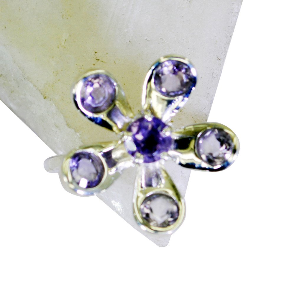 Riyo Amethyst Bold Silver Jewelry Engagement Ring Sz 8 Srame8-2136