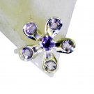 Riyo Amethyst Bold Silver Jewelry Engagement Ring Sz 8 Srame8-2136