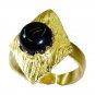 Riyo Black Onyx Gold Plate Jewelry Ecclesiastical Ring Sz 8 Gprbon8-6041