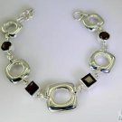 Riyo Garnet Cheap Jewelry Wholesale Silver Friendship Bracelet L 7.5in Sbragar-2