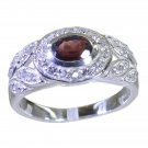 Riyo Red 925 sterling silver Garnet Ring grand custom handmade jewelry SRGAR90-2