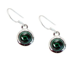 Riyo Malachite Womens Silver Jewellery Silver Earring Hooks L 1in Semal-48003