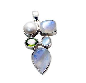 Riyo  Gemstone Silver Jewellery Suppliers Organic Pendants L 2in Spmul-52008