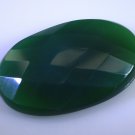 Green onyx loose Stone 1 Pieces 22 x 34 mm Oval Green faceted Gemstone