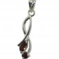 Riyo Red Garnet 925 Solid Sterling Silver Shimmering Pendant L 1in Spgar-26138