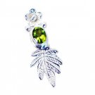 Riyo Peridot Silver Lady Jewelry Abstract Pendant L 1.5in Spper-58003