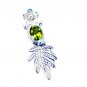 Riyo Peridot Silver Lady Jewelry Abstract Pendant L 1.5in Spper-58003