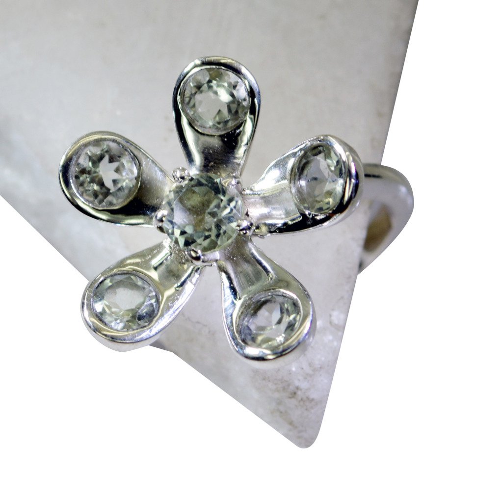 Riyo Green Amethyst Silver Jewelry Parties Guard Ring Sz 8 Srgam8-28051