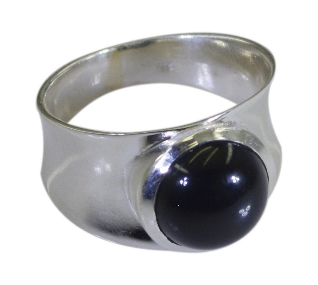 Riyo Black 925 sterling silver Black Oynx Ring bonnie unique handmade jewelry SR