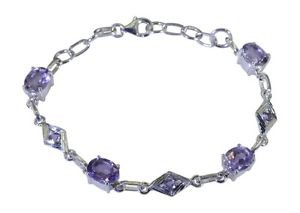 Riyo Purple 925 sterling silver Amethyst Bracelet pleasing handmade fashion jewe