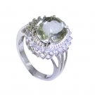 Riyo Green Amethyst Silver Jewelry Findings Engraving Ring Sz 7 Srgam7-28031