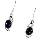 Riyo Black Onyx Quality Silver Jewellery Earring L 1.2in Sebon-6015