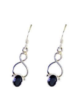 Riyo A Black Onyx 925 Solid Sterling Silver Handmade Earring L 1.25in Sebon-6050