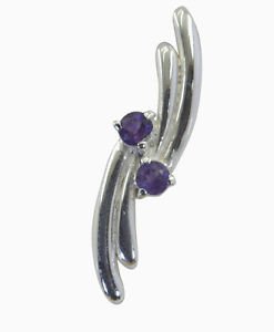 Riyo Purple Amethyst 925 Solid Sterling Silver Long Lasting Pendant L 1.25in Spa