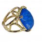 Riyo Lapis Lazuli Plated Gold Jewelry Ring Sz 6 Gprlla6-44092