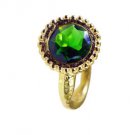 Emerald Cz 18 Kt Gold Fashion Memento Mori Ring
