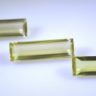 lemon Quartz loose Stone 1 Pieces 7 x 24 mm Emerald cut Yellow faceted Gemstone