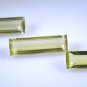lemon Quartz loose Stone 1 Pieces 7 x 24 mm Emerald cut Yellow faceted Gemstone
