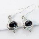 Riyo Black Onyx Personalized Moms Silver Earring Studs L 1.2in Sebon-6011